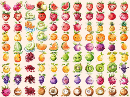 Fruits Watercolor Clipart fruit clipart - Wonders Artist