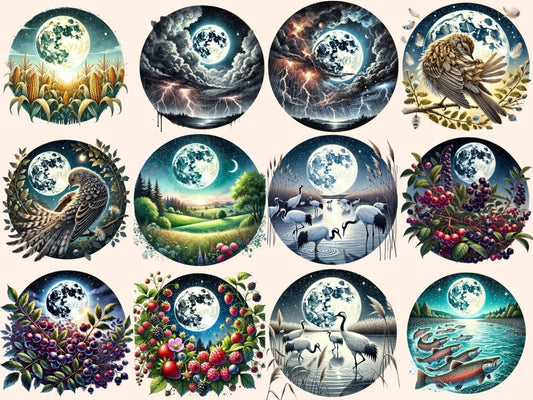 Täysikuu Sarvikuono Clipart