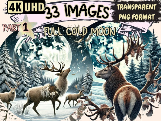 Full Cold Moon Clipart celestial clipart - Wonders Artist