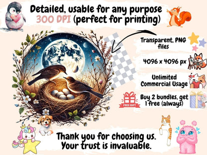 Full Flower Moon Clipart celestial clipart - Wonders Artist