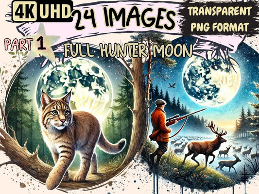 Full Hunter Moon Clipart celestial clipart - Wonders Artist