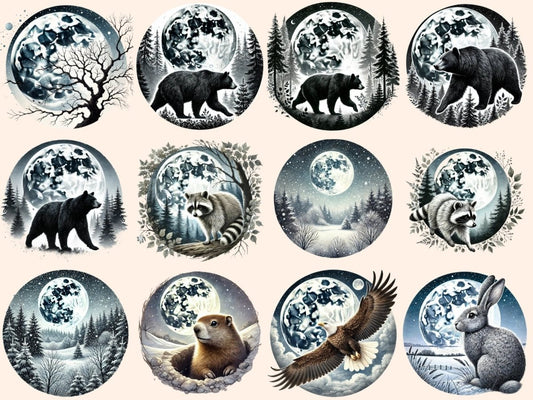 Täysikuu Lumimoon Clipart