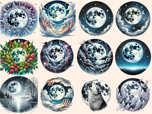 Täysikuu Susi Clipart