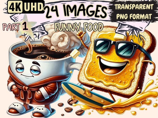 Funny Food Clipart Cartoon Food PNG - Wonders Artist