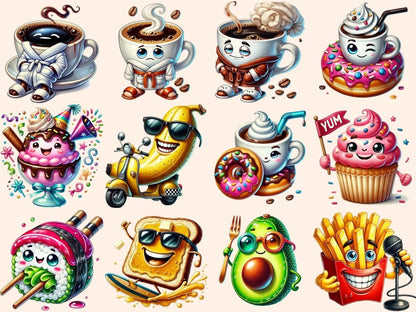 Funny Food Clipart Cartoon Food PNG - Wonders Artist