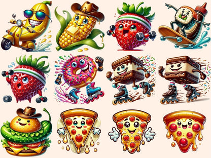 Funny Food (P3) Clipart Cartoon Food PNG - Wonders Artist