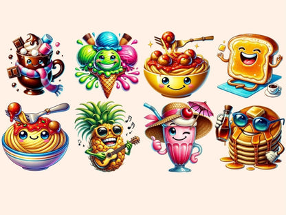 Funny Food (P4) Clipart Cartoon Food PNG - Wonders Artist