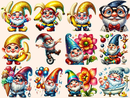 Funny Gnomes Clipart amusing design - Wonders Artist