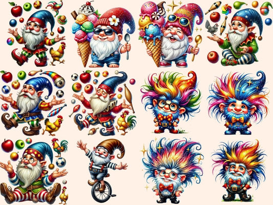 Funny Gnomes Clipart
