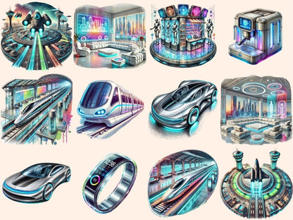 Futuristic World Clipart Cyber City Art - Wonders Artist