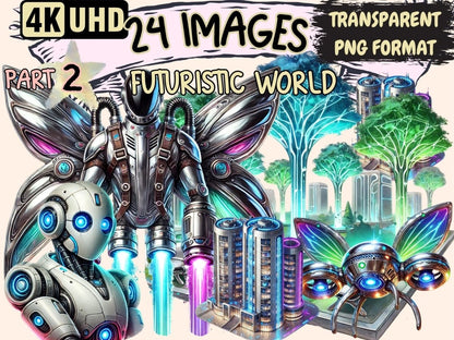 Futuristic World (P2) Clipart Cyber City Art - Wonders Artist
