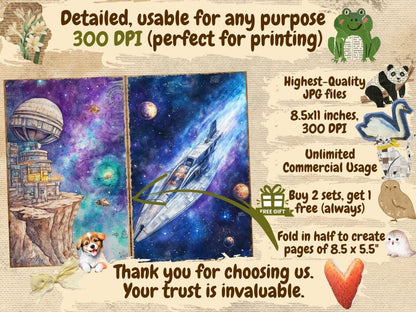 Galactic Odyssey Journal Pages (P2) Cosmic Ephemera - Wonders Artist