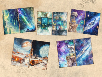 Galactic Odyssey Journal Pages (P2) Cosmic Ephemera - Wonders Artist