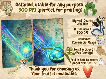 Galactic Odyssey Journal Pages (P3) Cosmic Ephemera - Wonders Artist