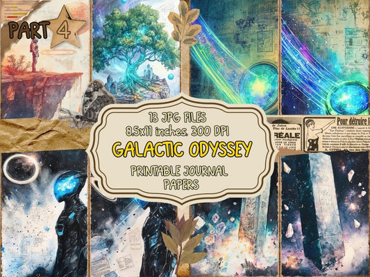 Galactic Odyssey Journal Pages (P4) Cosmic Ephemera - Wonders Artist