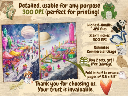 Galactic Odyssey Journal Pages (P4) Cosmic Ephemera - Wonders Artist