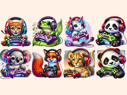 Gamer Animals Clipart Animal Console PNG - Wonders Artist