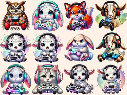 Gamer Animals (P2) Clipart Animal Console PNG - Wonders Artist