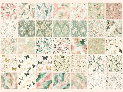 Garden Blooms Seamless Pattern Digital Papers blooming garden - Wonders Artist