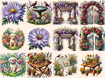 Garden Clipart Garden Art PNG - Wonders Artist