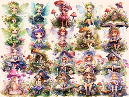 Garden Fairies Watercolor Clipart fairy clipart - Wonders Artist