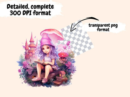 Garden Fairies Watercolor Clipart fairy clipart - Wonders Artist