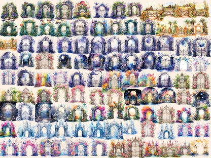 Garden Gates Watercolor Clipart fence clipart - Wonders Artist