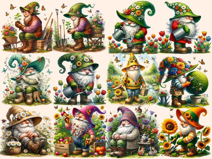 Garden Gnomes Clipart cute gnome clipart - Wonders Artist