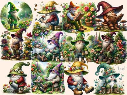 Garden Gnomes Clipart cute gnome clipart - Wonders Artist