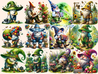 Garden Gnomes Clipart cute gnome clipart - Wonders Artist