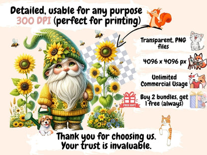 Garden Gnomes (P2) Clipart cute gardening - Wonders Artist