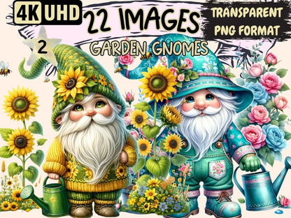 Garden Gnomes (P2) Clipart cute gardening - Wonders Artist