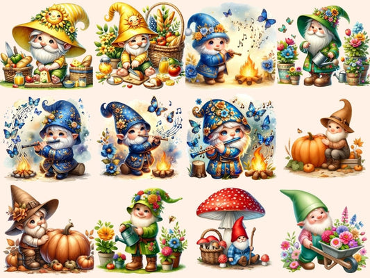 Hagegnomer (P3) Clipart