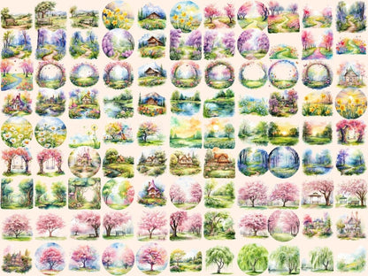 Garden Lawns Watercolor Clipart garden clipart - Wonders Artist