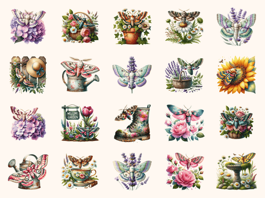 Garden Moths Clipart