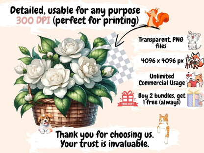 Gardenia Clipart Cute flower art - Wonders Artist
