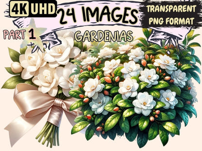 Gardenia Clipart Cute flower art - Wonders Artist