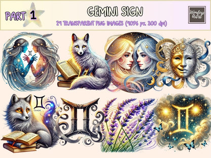 Gemini Sign Clipart astrology png - Wonders Artist