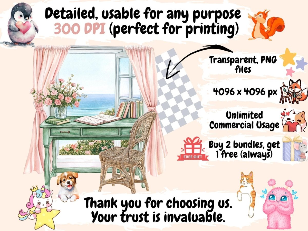 Gentle Summer Watercolor Clipart beach clipart floral clipart girl clipart - WondersArtist