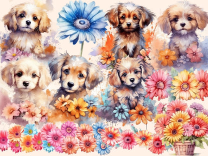 Gerberas Watercolor Clipart floral clipart - Wonders Artist