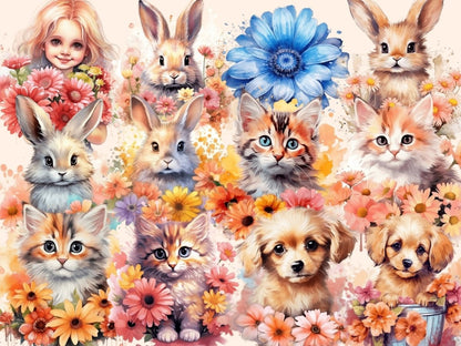 Gerberas Watercolor Clipart floral clipart - Wonders Artist