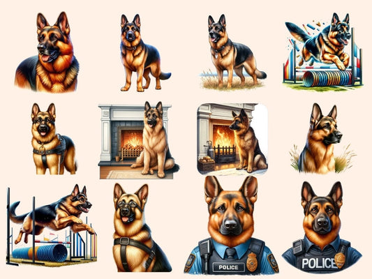 Klipart německého ovčáka