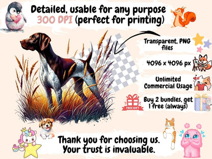 German Shorthaired Pointer Dogs Clipart dog breed clipart - Wonders Artist