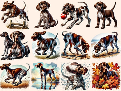 German Shorthaired Pointer Dogs Clipart dog breed clipart - Wonders Artist