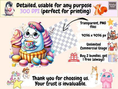 Ghost Bakery Clipart bakery clipart baking ghost art cute ghost png - WondersArtist