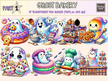 Ghost Bakery Clipart bakery clipart baking ghost art cute ghost png - WondersArtist