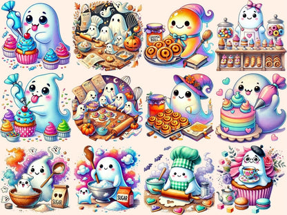 Ghost Bakery Clipart bakery clipart baking ghost art cute ghost png - WondersArtist