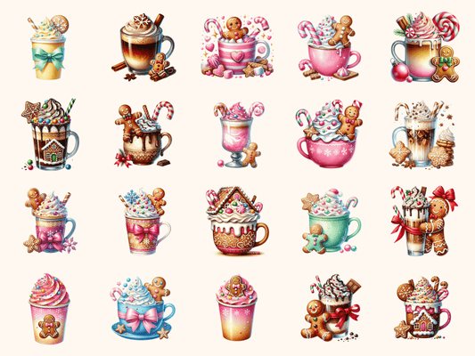 Gingerbread Coffee Drinks Clipart