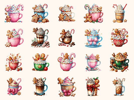 Gingerbread Coffee Drinks P2 Clipart