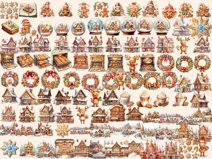 Gingerbread Cookies Watercolor Clipart christmas clipart - Wonders Artist